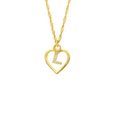 Herz Zirkonia Buchstaben Kette (7037976674349)