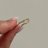 Asimetrik Taşlı Ayarlanabilir Yüzük