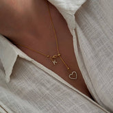 Kalp Harf Asansör Kolye