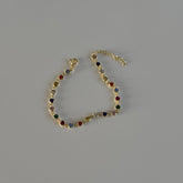 Renkli Kalp Bileklik / 925 Gümüş