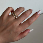 İç İçe Üçlü Yüzük / 925 Gümüş