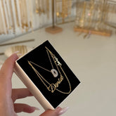 Taşlı Harf-Pırıltı İsim-Arapça Köprücük Kombin /925 Gümüş