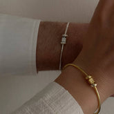 Çift Harf Kelepçe / 925 Gümüş