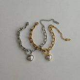 Çelik Kalpli Bileklik