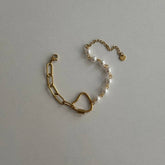 Çelik İnci- Zincir Kalp Bileklik