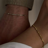 Zincir Mors Alfabe Çift Bileklik / 925 Gümüş