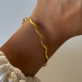 Zikzak Ajda Kelepçe / 925 Gümüş