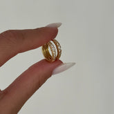 Halka Full Taşlı Küpe /925 Gümüş