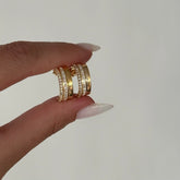 Sıra Taşlı Küpe /925 Gümüş