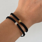 Makrome Bileklik-Harf Çift Bileklik/ 925 Gümüş