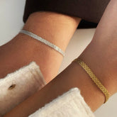 Çift Örme Bileklik/925 Gümüş