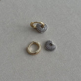 Minimal Mıx Kalp Küpe