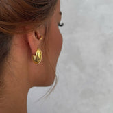 Oval Basic küpe / 925 Gümüş