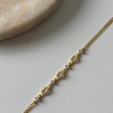 Kristal-Yuvarlak Taşlı Bileklik/ 925 Gümüş