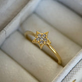 Yıldız Taşlı Yüzük /925 Gümüş