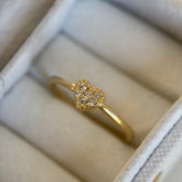 Taşlı Kalp Yüzük /925 Gümüş