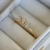 Sıralı Baget Yüzük /925 Gümüş