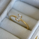 Tek Baget Yüzük /925 Gümüş