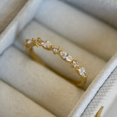 Çoklu Damla Taş Yüzük /925 Gümüş