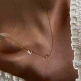 İki Harf Basic Kolye /925 Gümüş