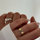 Harf Çift Yüzük / 925 Gümüş