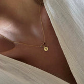 Harf Plaka-İkili Doğum Taşı Kolye / 925 Gümüş