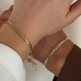 Basic Çift Zincir Bileklik / 925 Gümüş