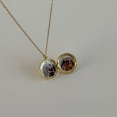 Yuvarlak Açılır Kapaklı Resim Kolye/ 925 Gümüş