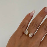 Duo Taşlı Yüzük /925 Gümüş