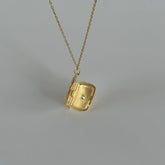 Açılır Kapaklı Kare Kolye / 925 Gümüş