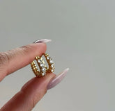 925 Ayar full taş küpe / 925 Gümüş