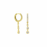 Kristal Sallantı Küpe /925 Gümüş