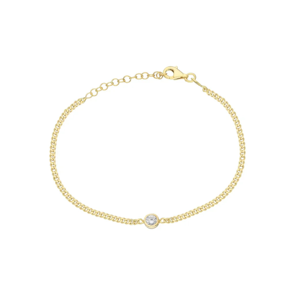 Kristal Taşlı Bileklik / 925 Gümüş