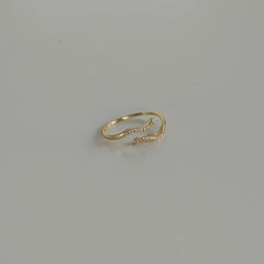 Asimetrik Taşlı Ayarlanabilir Yüzük