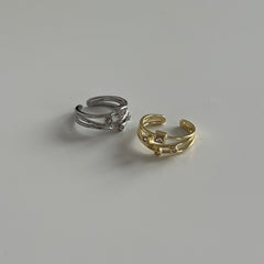 Karışık Kristal Kalın Yüzük