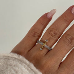 Vıp Kaplama Ok Taşlı Yüzük