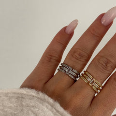 Kalın Baget Dört Sıralı Yüzük