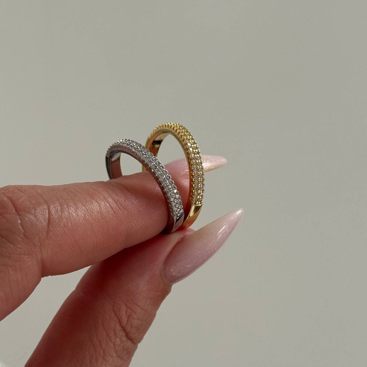 Yarı Taşlı Ayarlanabilir Yüzük