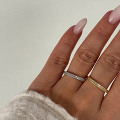 Yarı Taşlı Ayarlanabilir Yüzük