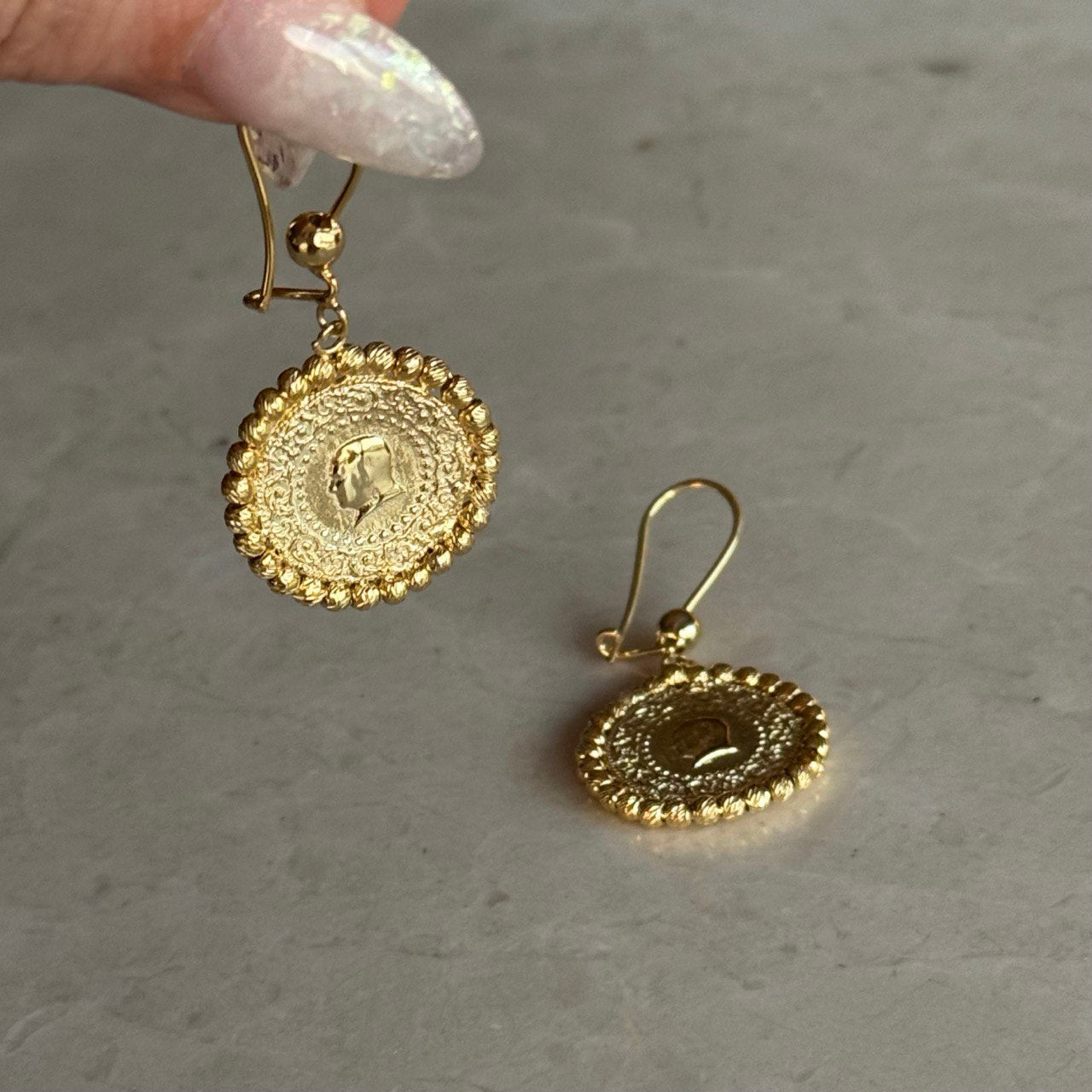 Çeyreklik Küpe Ve Kolye Set /925 Gümüş