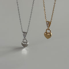 Kilit-Kalp Kolye /925 Gümüş