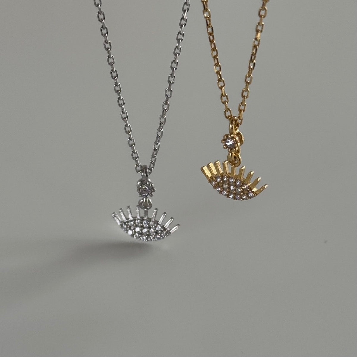 Taşlı Göz Kolye /925 Gümüş