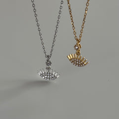 Taşlı Göz Kolye /925 Gümüş