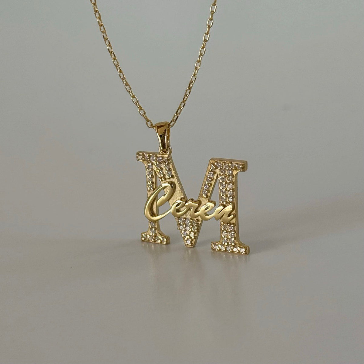 Harf Üzeri İsim Kolye / 925 Gümüş