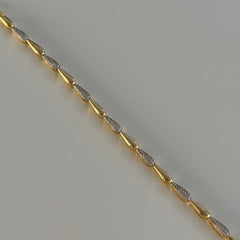 Taşlı Damla Bileklik / 925 Gümüş