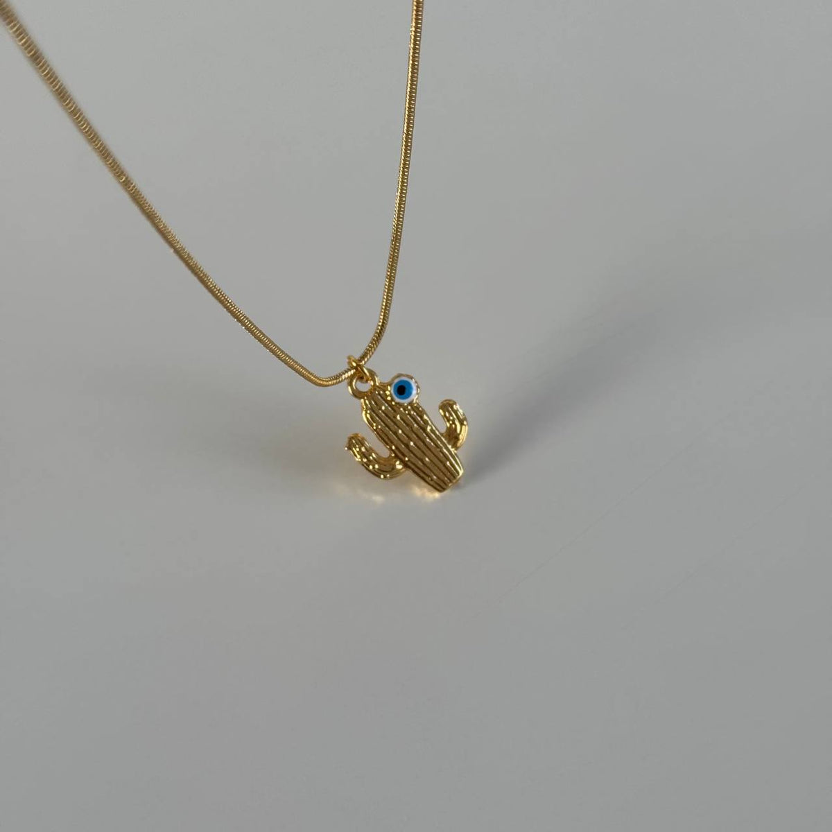 Nazar-Kaktüs Çelik Kolye