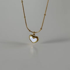 Çelik Sedef-Kalp Kolye