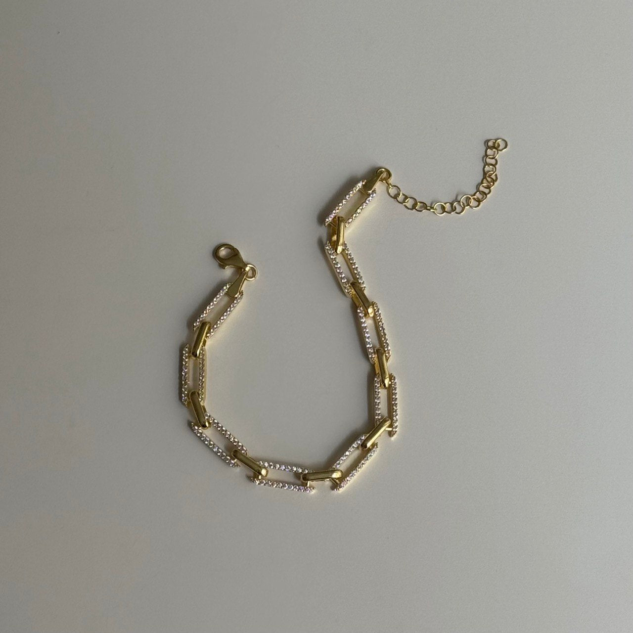 Oval Taşlı Ataç Bileklik / 925 Gümüş
