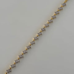 Asimetrik Damla Bileklik / 925 Gümüş