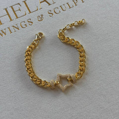 Yıldız Taşlı Bileklik /925 Gümüş